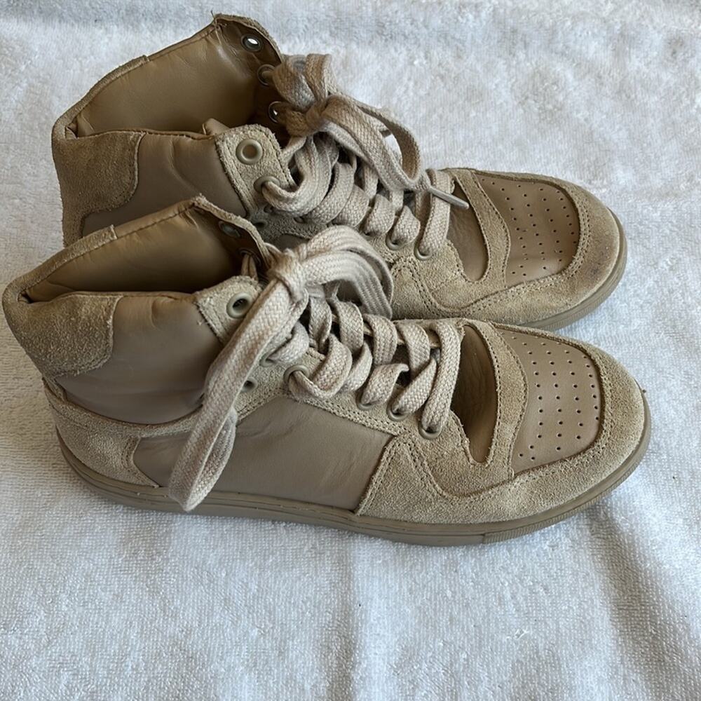 Matisse the Signature High Top Leather And Suede Sneakers Tan 6M